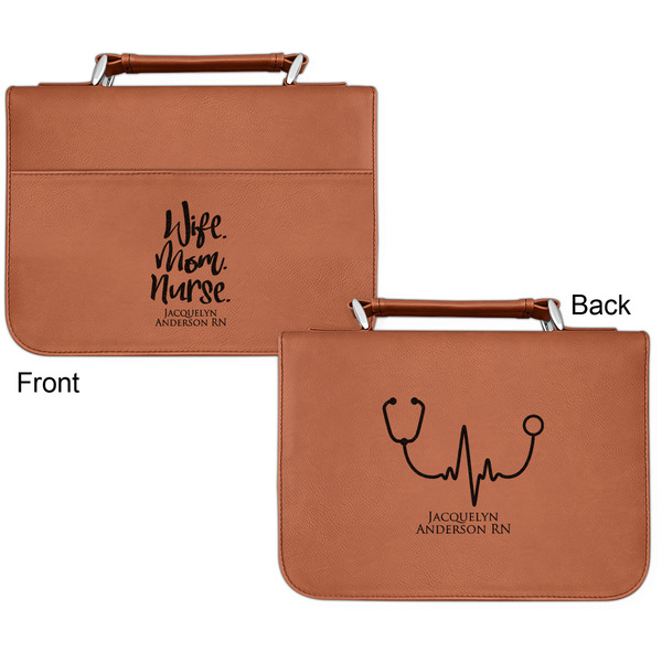 Nursing Quotes Cognac Leatherette Bible Covers - Small Double Sided Apvl