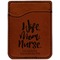 Nursing Quotes Cognac Leatherette Phone Wallet close up