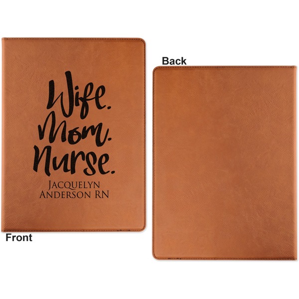 Nursing Quotes Cognac Leatherette Portfolios with Notepad - Small - Single Sided- Apvl