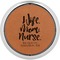 Nursing Quotes Cognac Leatherette Round Coasters w/ Silver Edge - Single