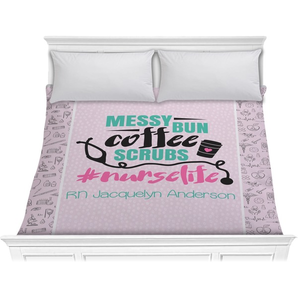 Custom Nursing Quotes Comforter - King (Personalized)