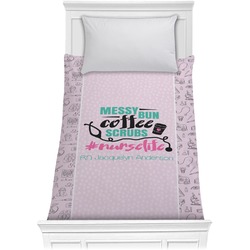 Nursing Quotes Comforter - Twin (Personalized)