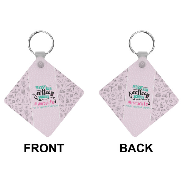 Nursing Quotes Diamond Keychain (Front + Back)
