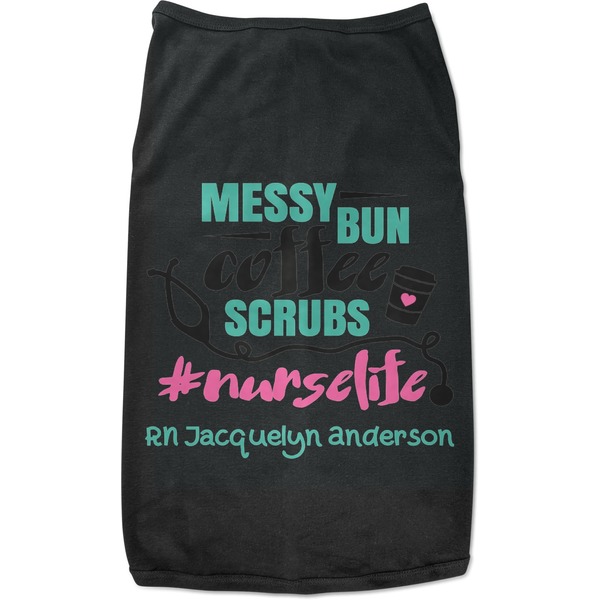 Custom Nursing Quotes Black Pet Shirt - M (Personalized)