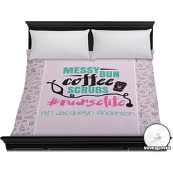 Nursing Quotes Duvet Cover - King (Personalized)