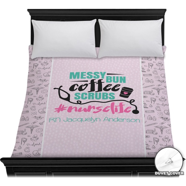 Custom Nursing Quotes Duvet Cover - Full / Queen (Personalized)