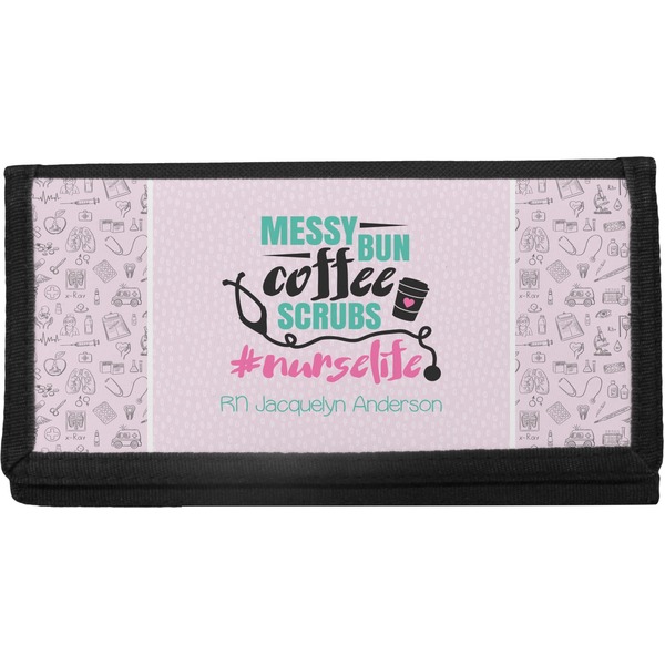 Custom Nursing Quotes Canvas Checkbook Cover (Personalized)