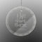 Nursing Quotes Engraved Glass Ornament - Round (Front)