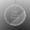 Nursing Quotes Engraved Glass Ornament - Round (Personalized)