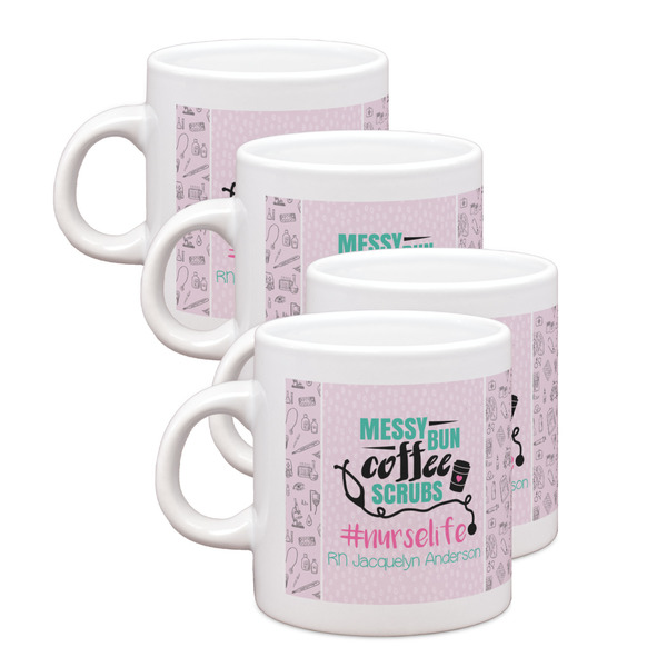 Custom Nursing Quotes Single Shot Espresso Cups - Set of 4 (Personalized)