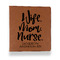 Nursing Quotes Leather Binder - 1" - Rawhide - Front View