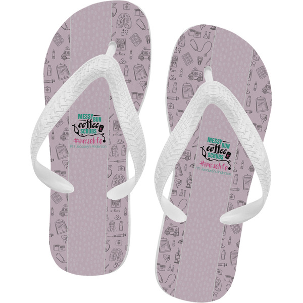 Custom Nursing Quotes Flip Flops - Small (Personalized)