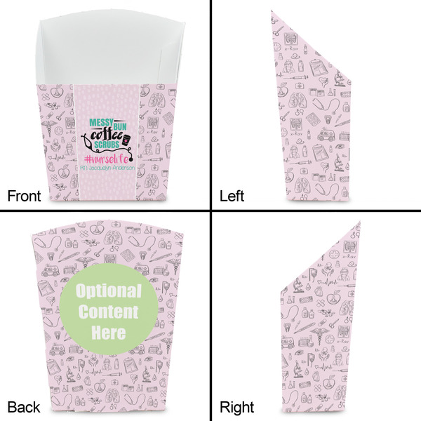 Nursing Quotes French Fry Favor Box - Front & Back View