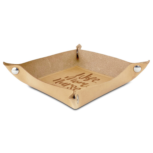 Nursing Quotes Genuine Leather Valet Trays - ANGLE (folded)