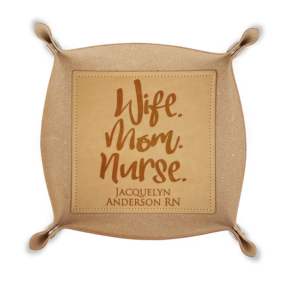 Custom Nursing Quotes Genuine Leather Valet Tray (Personalized)