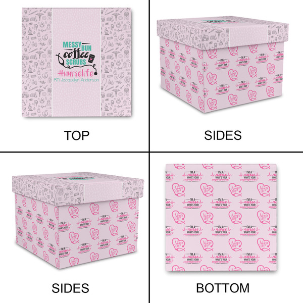 Nursing Quotes Gift Boxes with Lid - Canvas Wrapped - Large - Approval