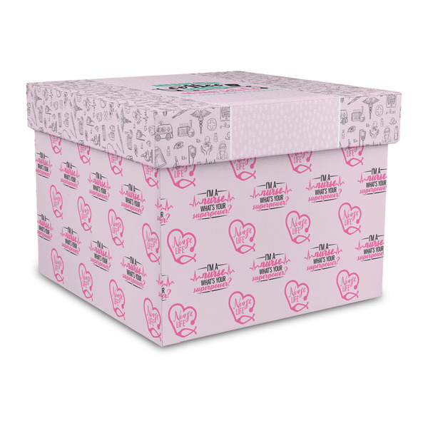Custom Nursing Quotes Gift Box with Lid - Canvas Wrapped - Large (Personalized)