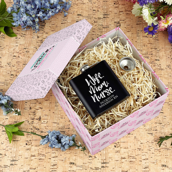 Nursing Quotes Gift Boxes with Lid - Canvas Wrapped - Large - In Context