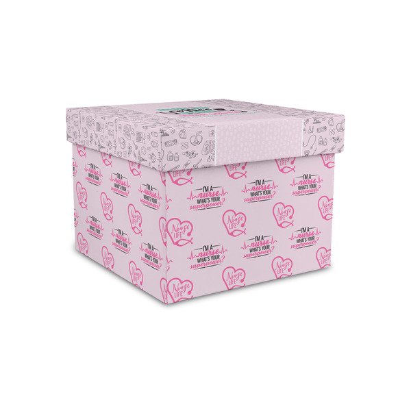 Nursing Quotes Gift Boxes with Lid - Canvas Wrapped - Small - Front/Main