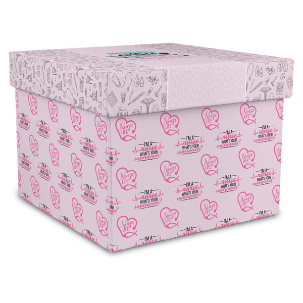 Custom Nursing Quotes Gift Box with Lid - Canvas Wrapped - X-Large (Personalized)