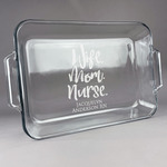 Nursing Quotes Glass Baking Dish with Truefit Lid - 13in x 9in (Personalized)