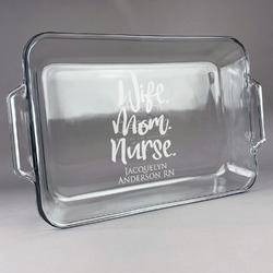 Nursing Quotes Glass Baking and Cake Dish (Personalized)