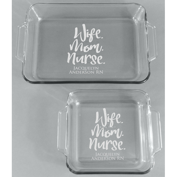 Nursing Quotes Glass Baking Dish Set - FRONT