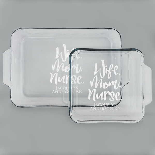 Nursing Quotes Glass Baking Dish Set - MAIN (set)
