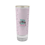 Nursing Quotes 2 oz Shot Glass -  Glass with Gold Rim - Set of 4 (Personalized)