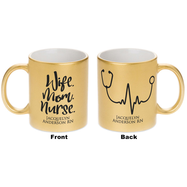 Nursing Quotes Gold Mug - Apvl