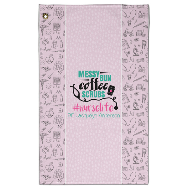 Custom Nursing Quotes Golf Towel - Poly-Cotton Blend - Large w/ Name or Text