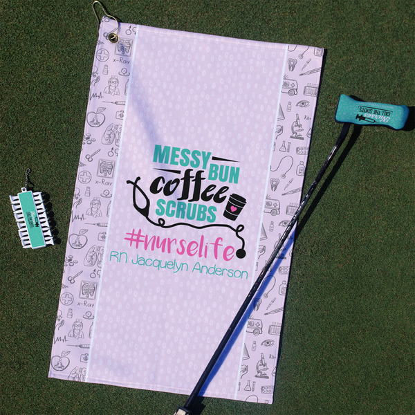 Custom Nursing Quotes Golf Towel Gift Set (Personalized)