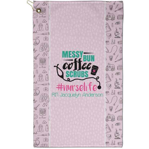 Custom Nursing Quotes Golf Towel - Poly-Cotton Blend - Small w/ Name or Text