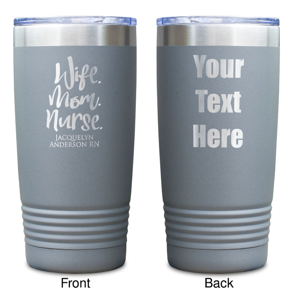 Nursing Quotes Gray Polar Camel Tumbler - 20oz - Double Sided - Approval