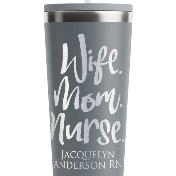 Nursing Quotes Grey RTIC Everyday Tumbler - 28 oz. - Close Up