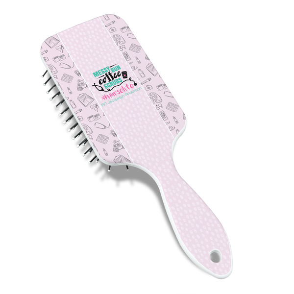 Nursing Quotes Hair Brush - Angle View