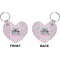 Nursing Quotes Heart Keychain (Front + Back)