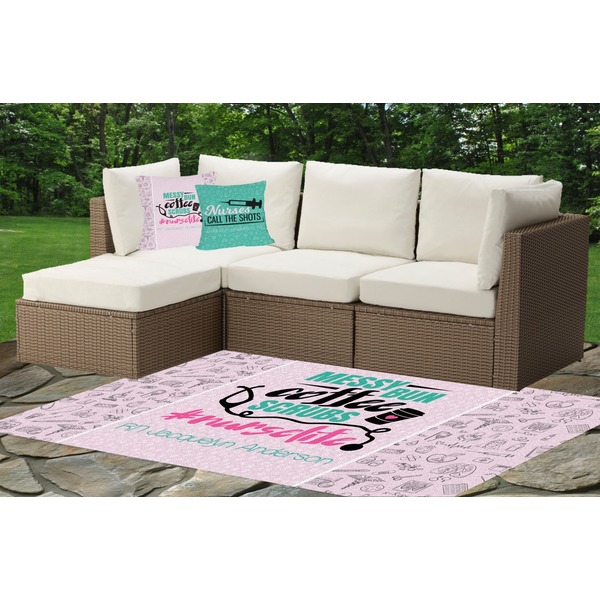 Custom Nursing Quotes Indoor / Outdoor Rug - Custom Size w/ Name or Text