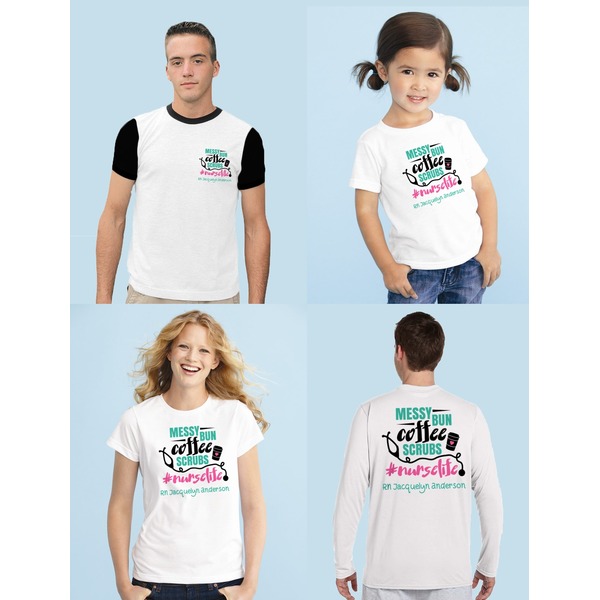 Nursing Quotes Iron-On Sizing on Shirts