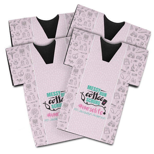 Nursing Quotes Jersey Bottle Cooler - Set of 4 - MAIN (flat)