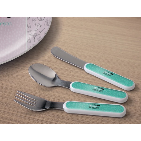 Nursing Quotes Kids Flatware w/ Plate