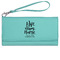 Nursing Quotes Ladies Wallet - Leather - Teal - Front View