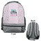 Nursing Quotes Large Backpack - Gray - Front & Back View