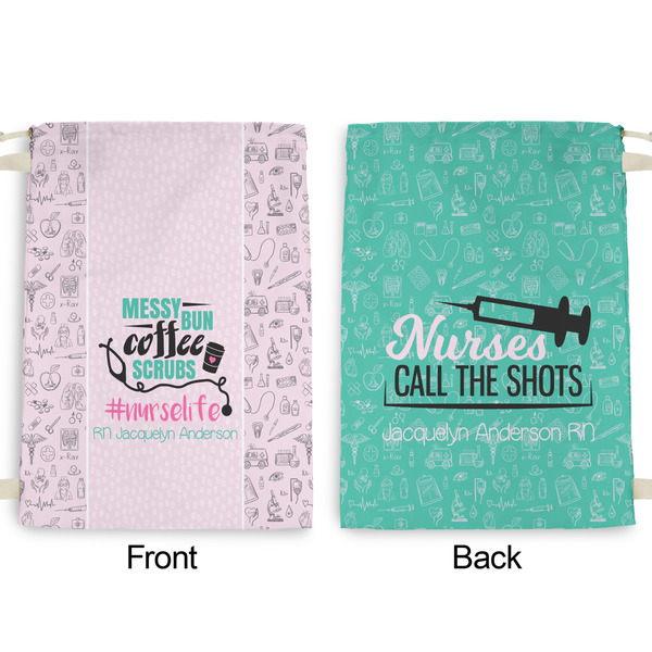 Nursing Quotes Large Laundry Bag - Front & Back View