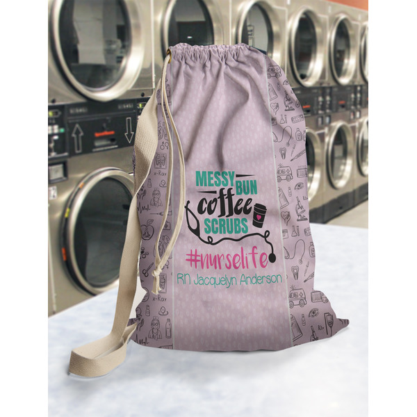 Nursing Quotes Laundry Bag in Laundromat