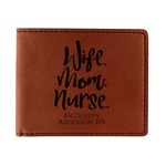 Nursing Quotes Leatherette Bifold Wallet (Personalized)