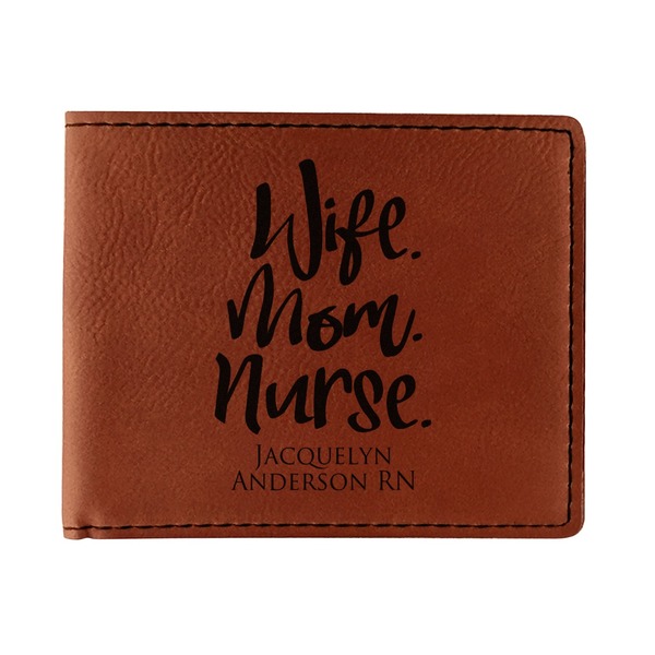 Custom Nursing Quotes Leatherette Bifold Wallet - Double Sided (Personalized)