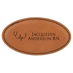 Nursing Quotes Leatherette Oval Name Badge with Magnet (Personalized)