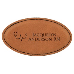 Nursing Quotes Leatherette Oval Name Badge with Magnet (Personalized)