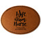 Nursing Quotes Faux Leather Iron On Patch - Oval (Personalized)